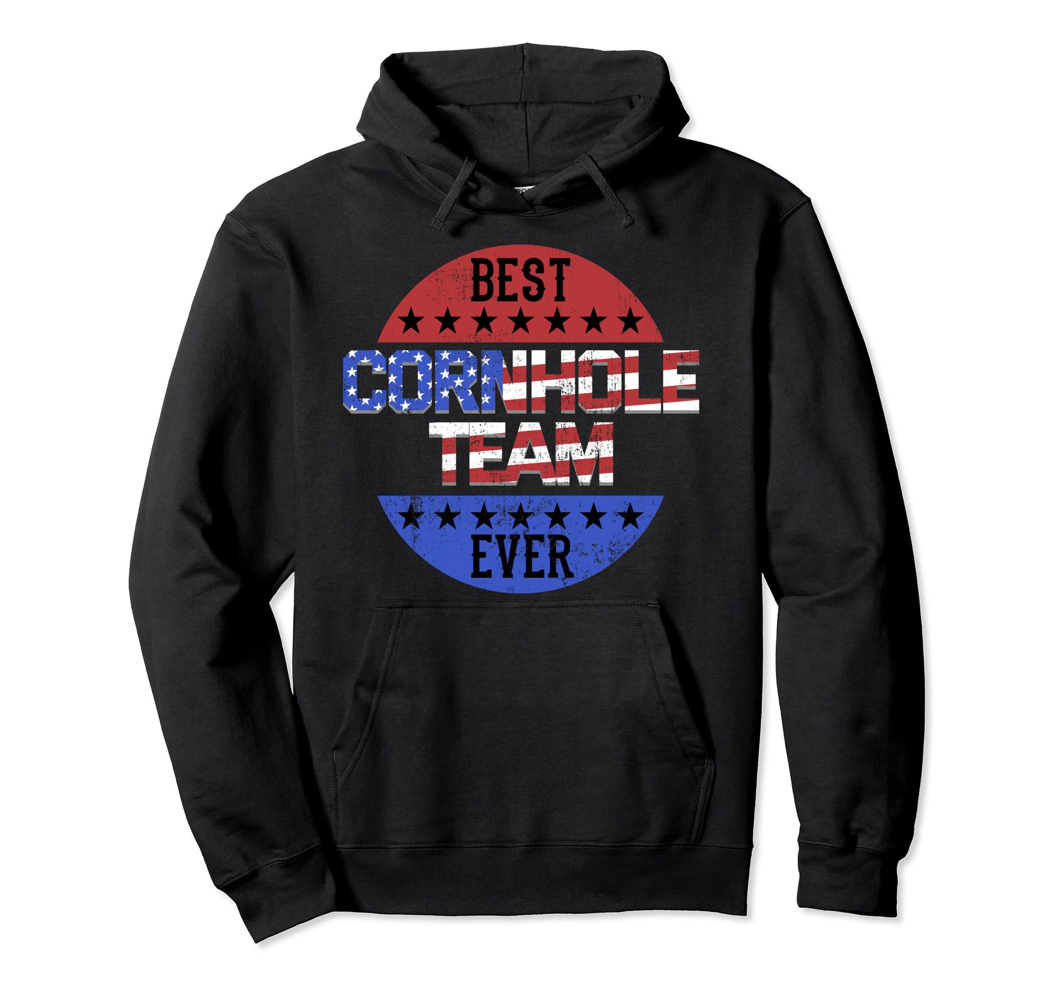 Cornhole Team Bean Bag Team Toss Game Play Backyard Pullover Hoodie