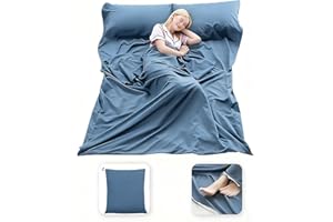 MongByYa Sleeping Bag Liner Lightweight Compact Sleeping Bag Sack Portable Clean Travel Sheet Camping Sleep Sheet for Backpacking Hotel Hiking