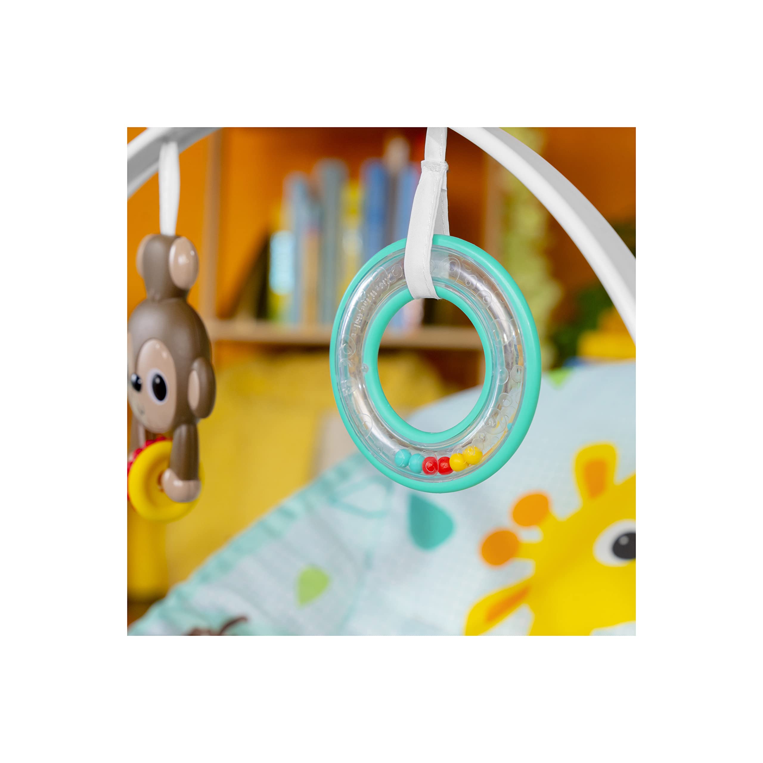 Bright Starts Wild Vibes Infant to Toddler Rocker with Vibrations, Unisex, Newborn +