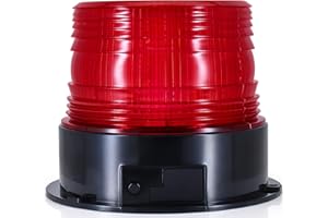AnTom Magnetic Wireless Strobe Lights, Red LED Rechargeable Battery Roof Top Safety Warning Beacon Light for Vehicle High Bri