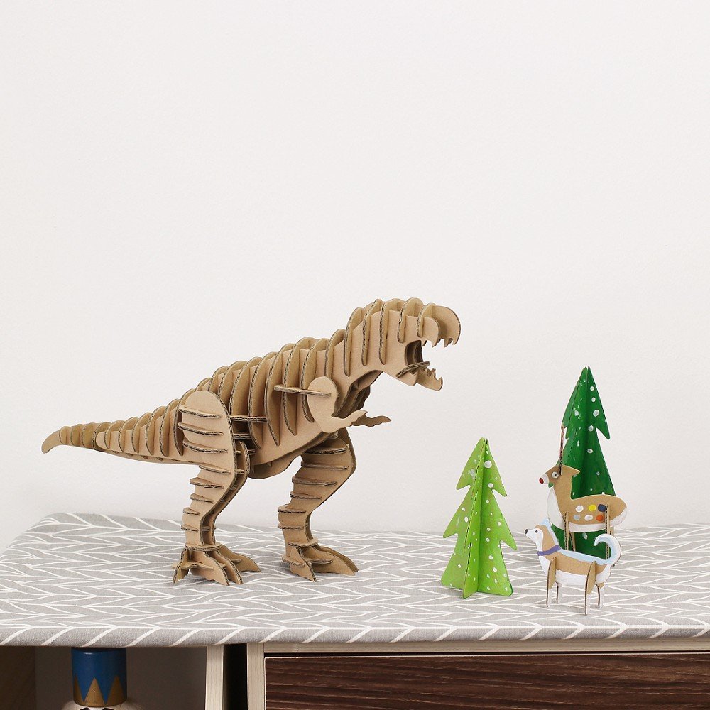 I\'m Charmer Full Body Tyrannosaurus Rex 3D Model Puzzle Made From 100% Recycled Cardboard
