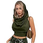 ST. Manrdy Women's Swim Cover Up - Halter Crop Top & Boho Sarong, 100% Cotton Beach Cover Up, One Size