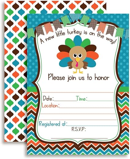thanksgiving baby shower invitations