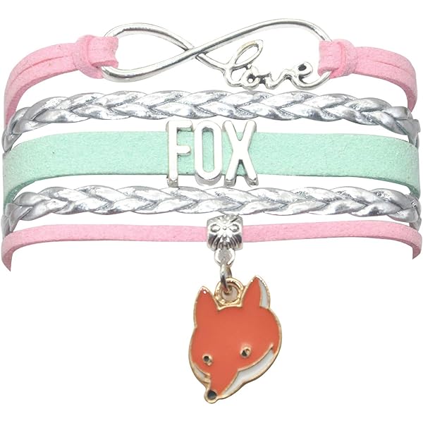 MAOFAED Fox Lover Bracelet For Women - Adjustable Gemstone Bead Bracelet With Fox Charm, Gift For Wife/Girlfriend