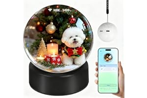 GENERIC 2026 New Christmas Memory Sphere Lamp - 2.7" Personalized 3D Crystal Ball | WiFi APP Photo/Video Upload | Hanging/Tabletop | Gift for Couple Family Birthday Christmas (White)