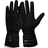Dr.Warm Heated Glove Liners, Rechargeable Heated Gloves Electric Battery Heating Riding Ski Snowboarding Hiking Cycling Hunting Touchscreen Thin Gloves Hand Warmer