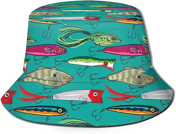 fishing lure bucket hat