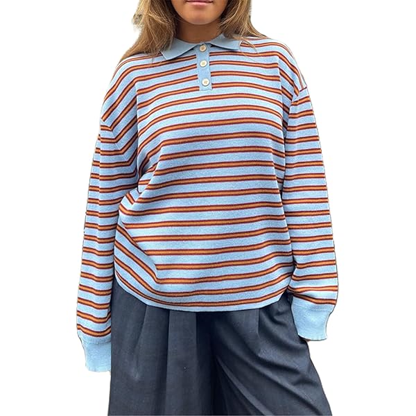 トップス Curensology Striped Long Shirt Curensology Striped Long Shirt