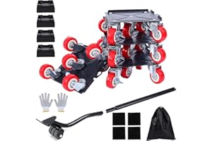 Furniture Dolly Mover Pro Set, Furniture Lifter with 5 360° Rotatable Universal Wheels，Carbon Steel Panel Furniture Movers，Ma