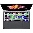 for Apple Final Cut Pro X Shortcuts Keyboard Cover for Touch Bar MacBook Pro 13 inch M1/M2 MacBook Pro 14 Inch(16 Inch) M1 Pro M2 Max Touch Bar 13 15 Inch 2016-2024