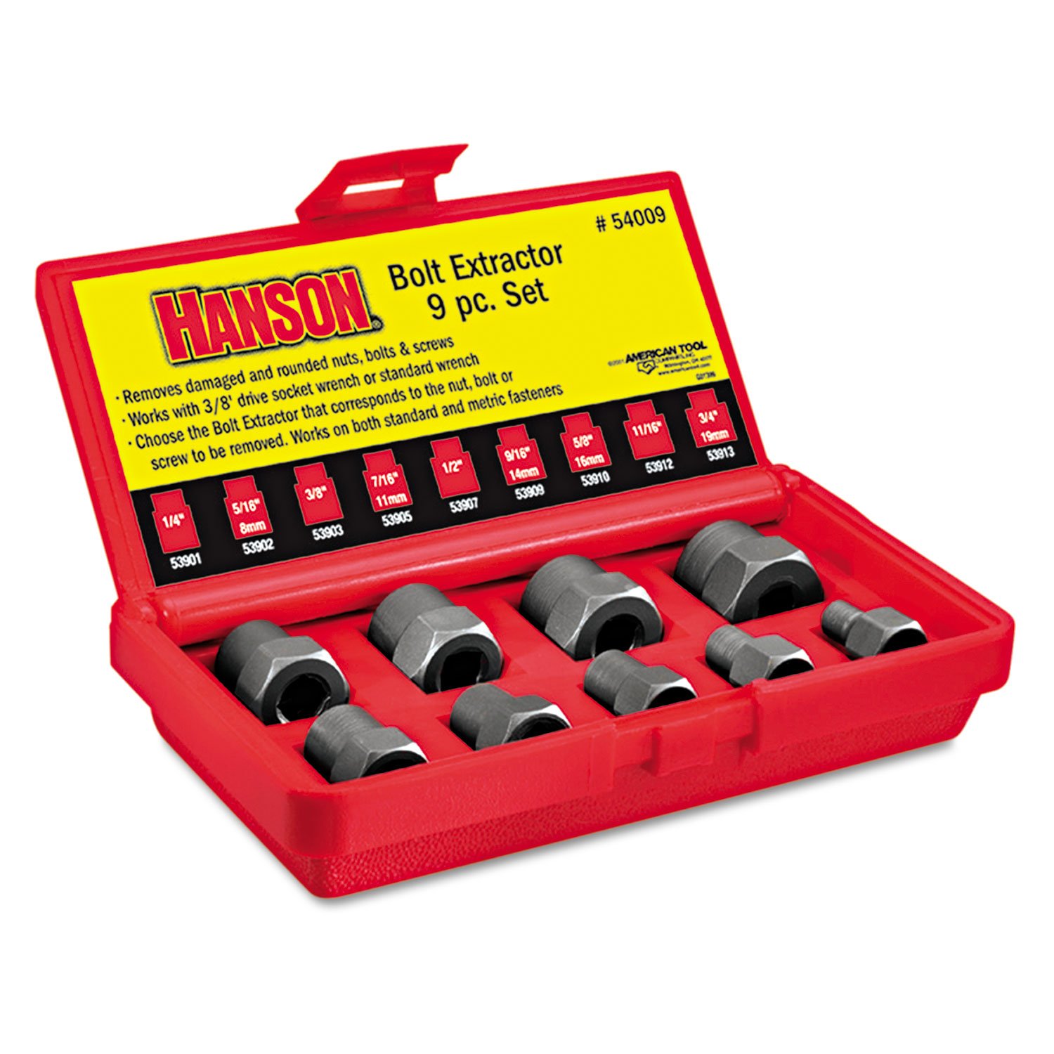 IRWIN Bolt Extractor Set, Fractional, 9-Piece (54009) โ image 1