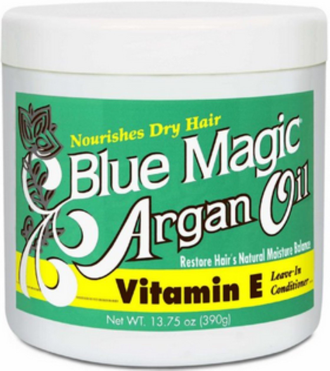 Blue Magic Argan Oil & Vitamin-E Leave-in Conditioner 13.75 oz (Pack of 4)