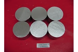 STONER METALS 6 Pieces 2-1/4" Aluminum 6061 Round Rod BAR 2" Long Solid Lathe Stock 2.250"