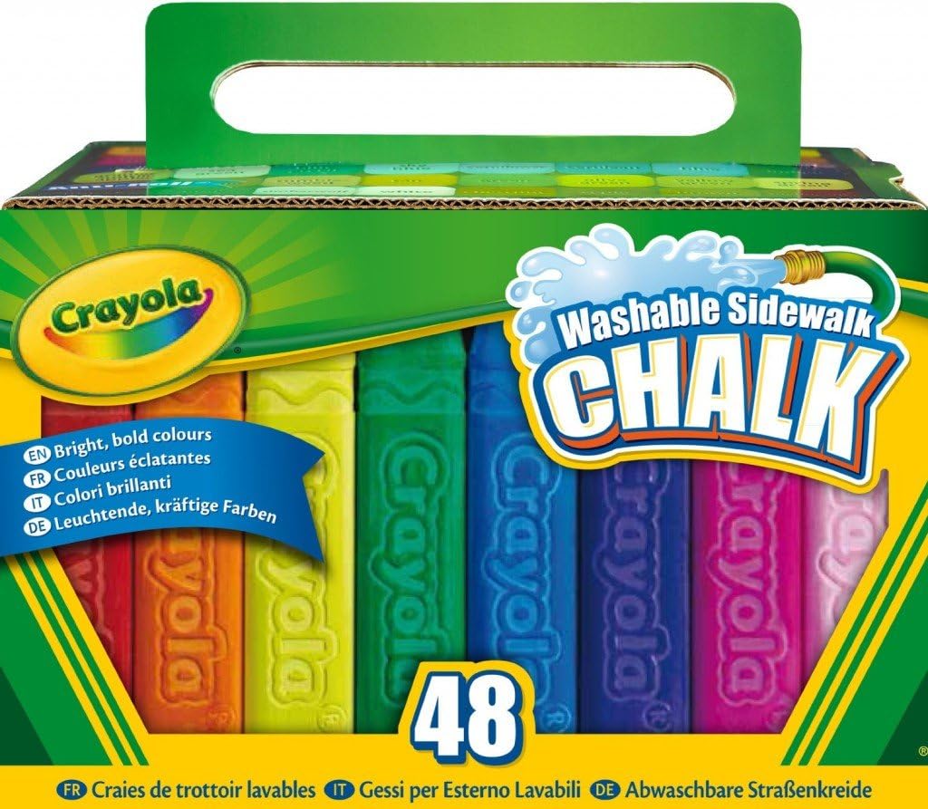 CRAYOLA Washable Sidewalk Chalk, 48 Assorted Bright Colors, 48 count (Pack of 1) - Image 4