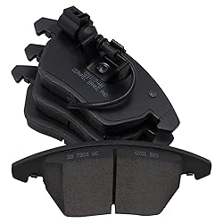 TRQ Front Ceramic Brake Pad Set for VW Passat Jetta