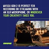 Shure MVX2U Gen 2 Digital Audio Interface XLR to USB for Mac Windows iOS Android view 8