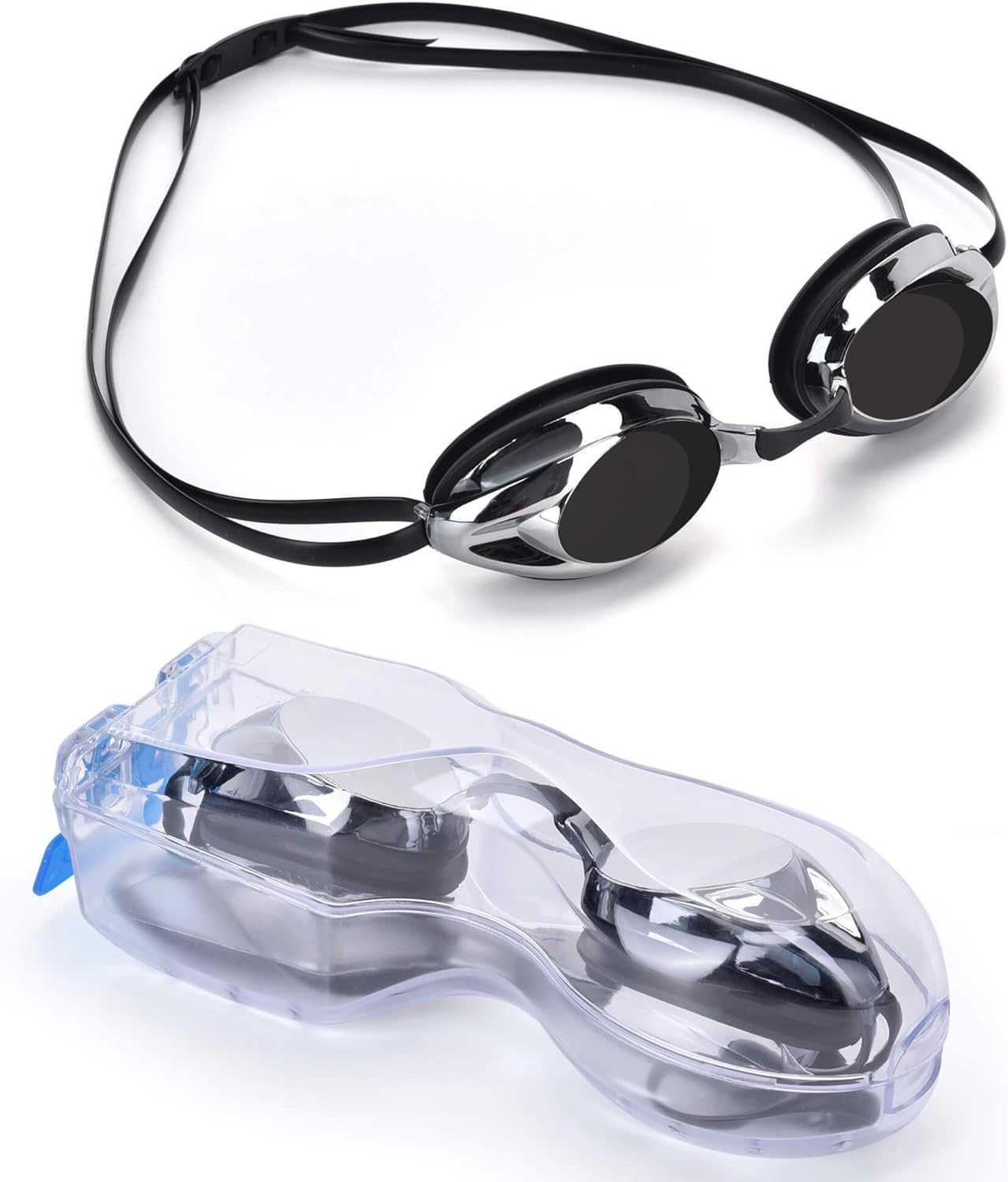 EDEUOEY Adult AntiFog Swim Goggles Men Women No Fog Resistant UV