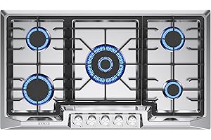 Empava 36" Stainless Steel 5 Italy Sabaf Burners Stove Top Gas Cooktop EMPV-36GC881