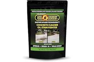 OIL AWAY Oil Stain Fighter | for Embedded, Dry Oil Stains | No Rinse Concrete Cleaner for Driveways and Patios | Safe for Pets and Environment | 10 oz