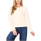 CeCe Womens Floral Embrodiery Cardigan