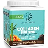 Sunwarrior Vegan Collagen Building Peptides with Biotin, Chocolate | Chocolate Peptides with Biotin, Vitamin C &amp; Hyaluronic Acid