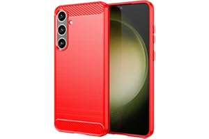 Aikcks for Samsung Galaxy S24+ Plus Phone case, Shockproof, Scratch Resistant Carbon Fiber Jacket, Soft TPU,for Galaxy S24+ Plus case (Red)