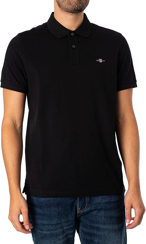 Polo de piqué para Hombre, Negro, XXL