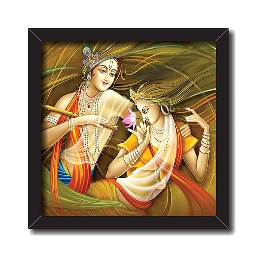 Paper Plane Design Radha Krishna Photo on Wall Paintings Frame for Wall