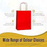 Thepaperbagstore 10 Red Small Paper Party Bags With Handles 18x22x8cm view 3