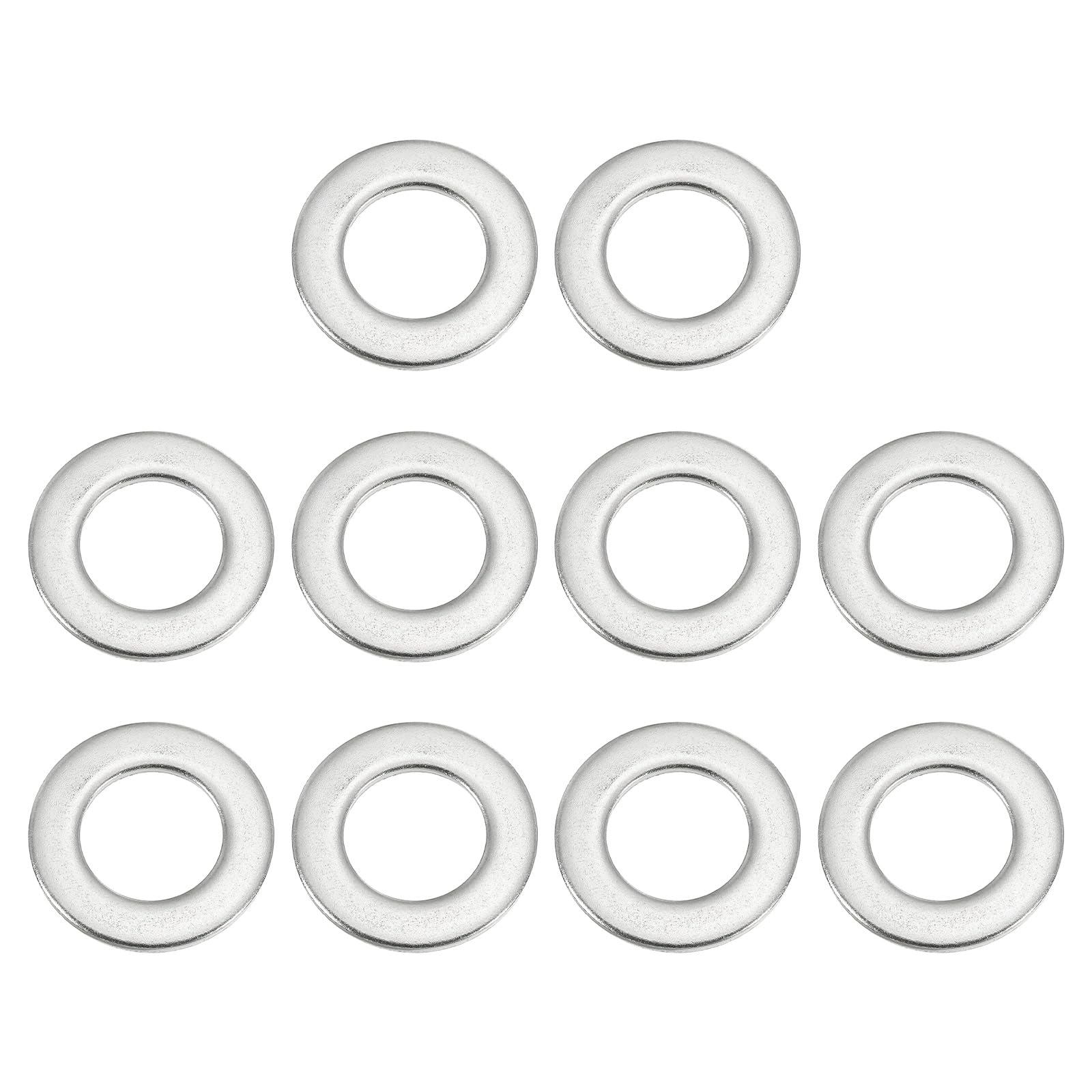 PATIKIL 304 Stainless Steel Flat Washer, 10 Pack 5/6" ID x 1 4/9" OD x 0.12" Thickness Metal Fender Washers Lock Washers for Screws Bolts Assortment