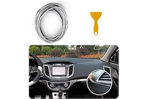 Miytsya Car Interior Moulding Trim Universal, 16.4Ft Car Interior Trim Strips Waterproof Bendable Car Decorative Filler Insert Strips with Installing Tool (Silver)