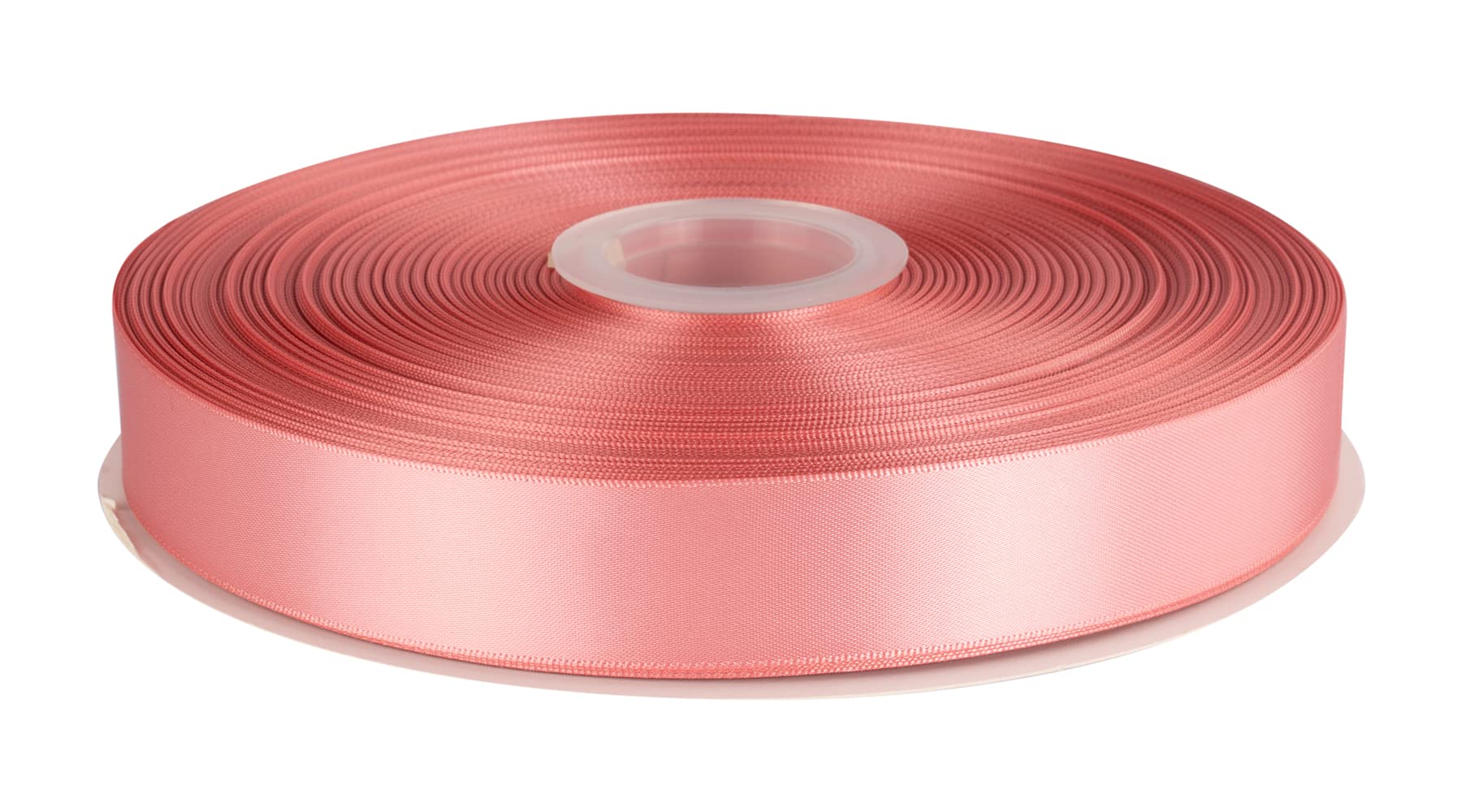 Double Faced Satin Ribbon, 25mm X 91M, Solid Polyester Ribbon for Gift Wrapping, Crafts, Wedding Party Ceremony Decoration, Floral Arrangement, Sewing (Dusty Rose)
