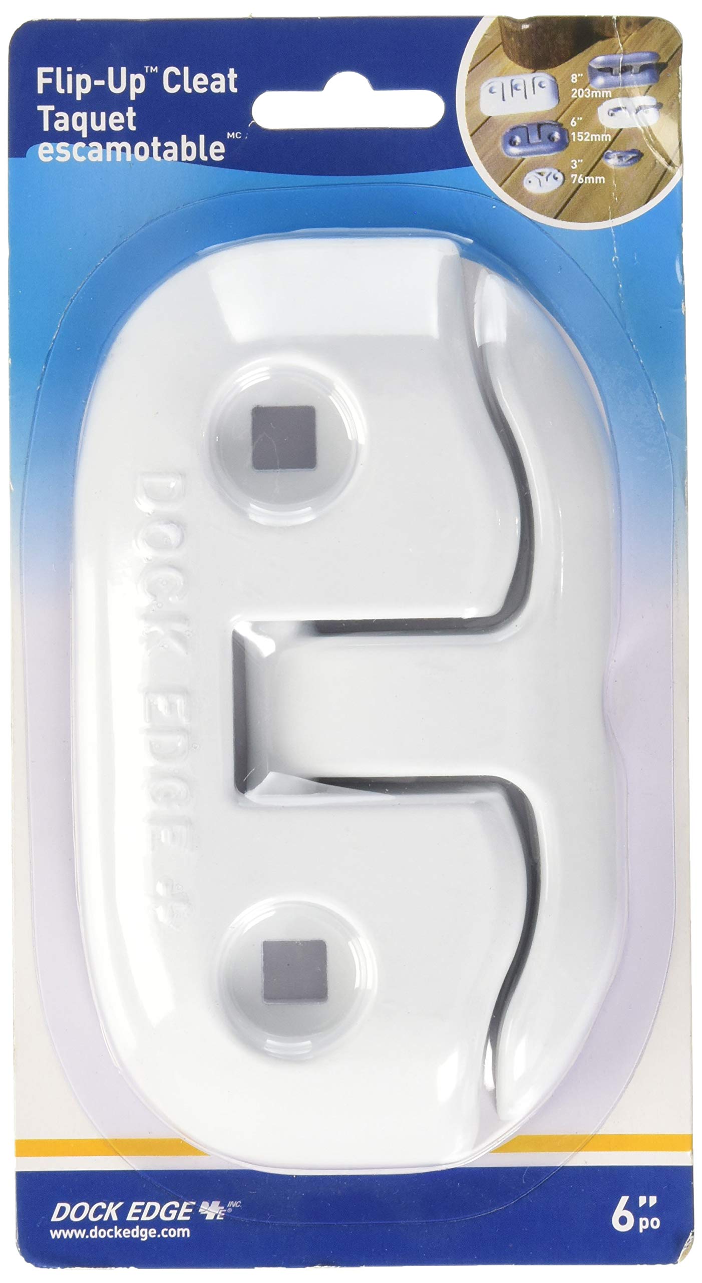 Dock Edge + Almag 35 Dock Cleat - White, 8-Inch