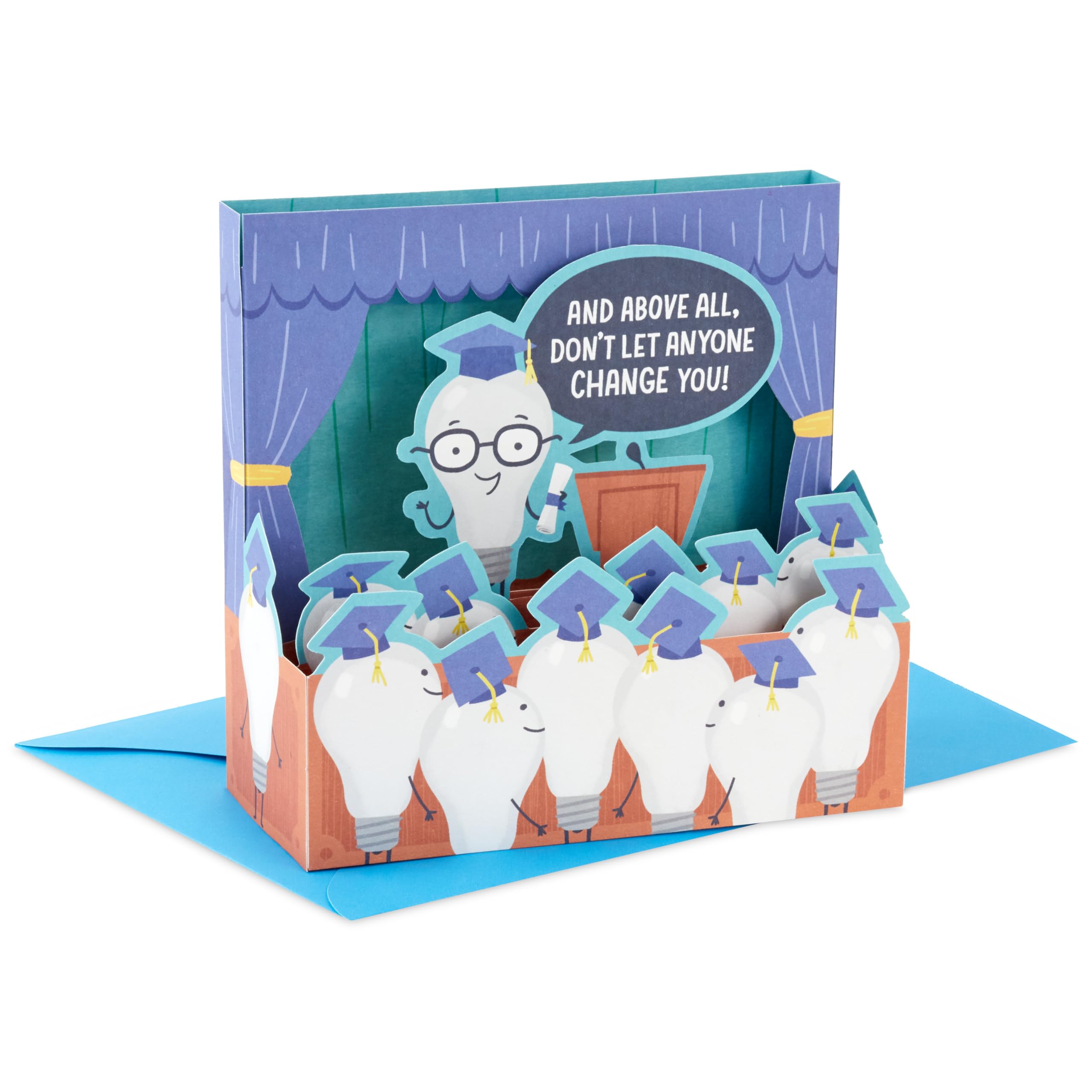 Photo 1 of Hallmark Shoebox Paper Wonder Funny Pop Up Graduation Card (Light Bulb)