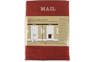 SNAIL SAKK: Mail Catcher for Mail Slots - RED. No More Mail on The Floor! Reduces drafts, Protects Privacy, and More. No Tools or Screws Needed. for Home, Office, and Garage Doors. (Basket, Bag)