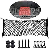 1 Pcs Black Cargo Net Stretchable, Car Cargo Net Exterior Accessories, Car Rear Cargo Net with Hook for Most Trucks, Suvs, Cars