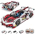 OWNONE 1 Super Car Building Kits - with Easy Drifting Wheels, Remote Control Function, Electric Gull-Wing Doors - Collectible 1:10 Scale Model Technique Car Building Blocks Set for Adults (2277 PCS)