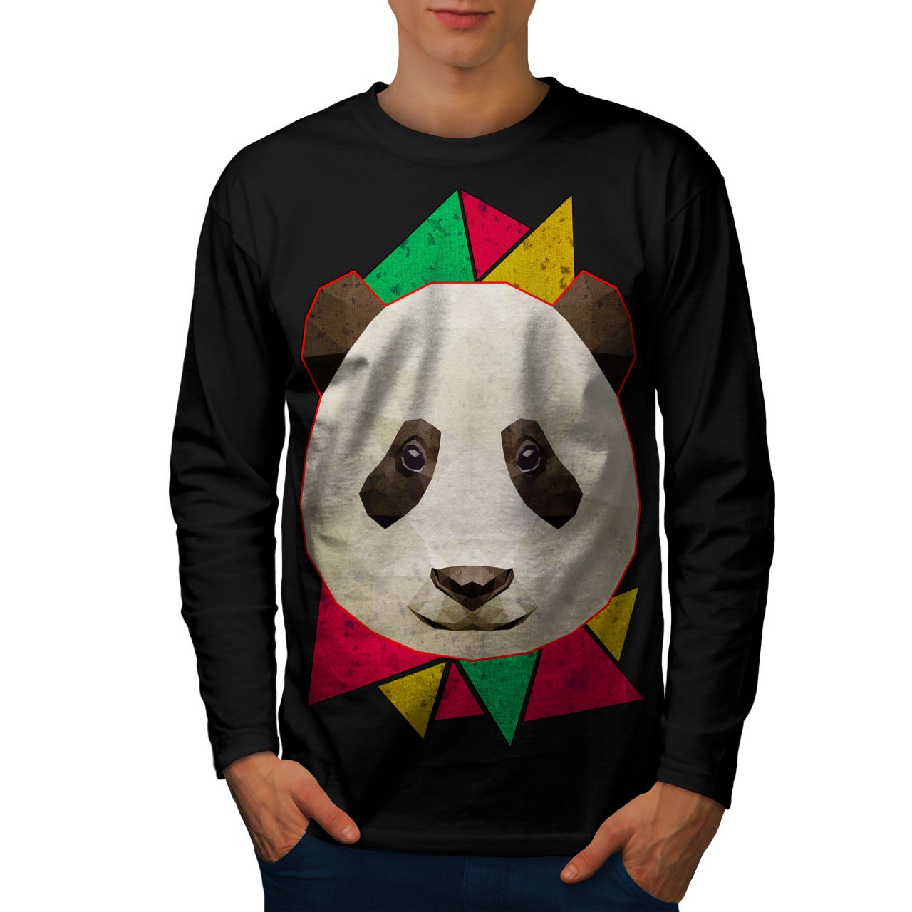 Geometric art panda s t shirt buddy graphic print 4185  jznovelty Geometric art panda s t shirt buddy graphic print 4185  jznovelty