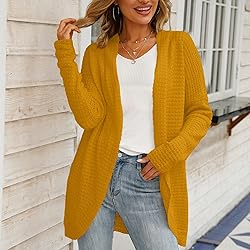 ADJHDFH Striped Sweater Women Chunky Cardigans For
