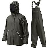 NAVIS MARINE Rain Suit for Men Heavy Duty Workwear Waterproof Jacket with Pants 3 Pieces