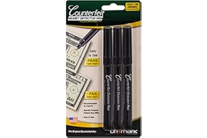 DRI MARK Dri-Mark Money Counterfeit Bill Detector Pen for Use w/U.S. Currency, 3/Pack
