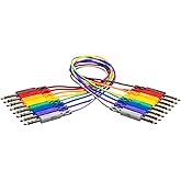 Hosa CSS-830 Balanced Patch Cables, 1/4 Inch TRS to Same, 1 Foot
