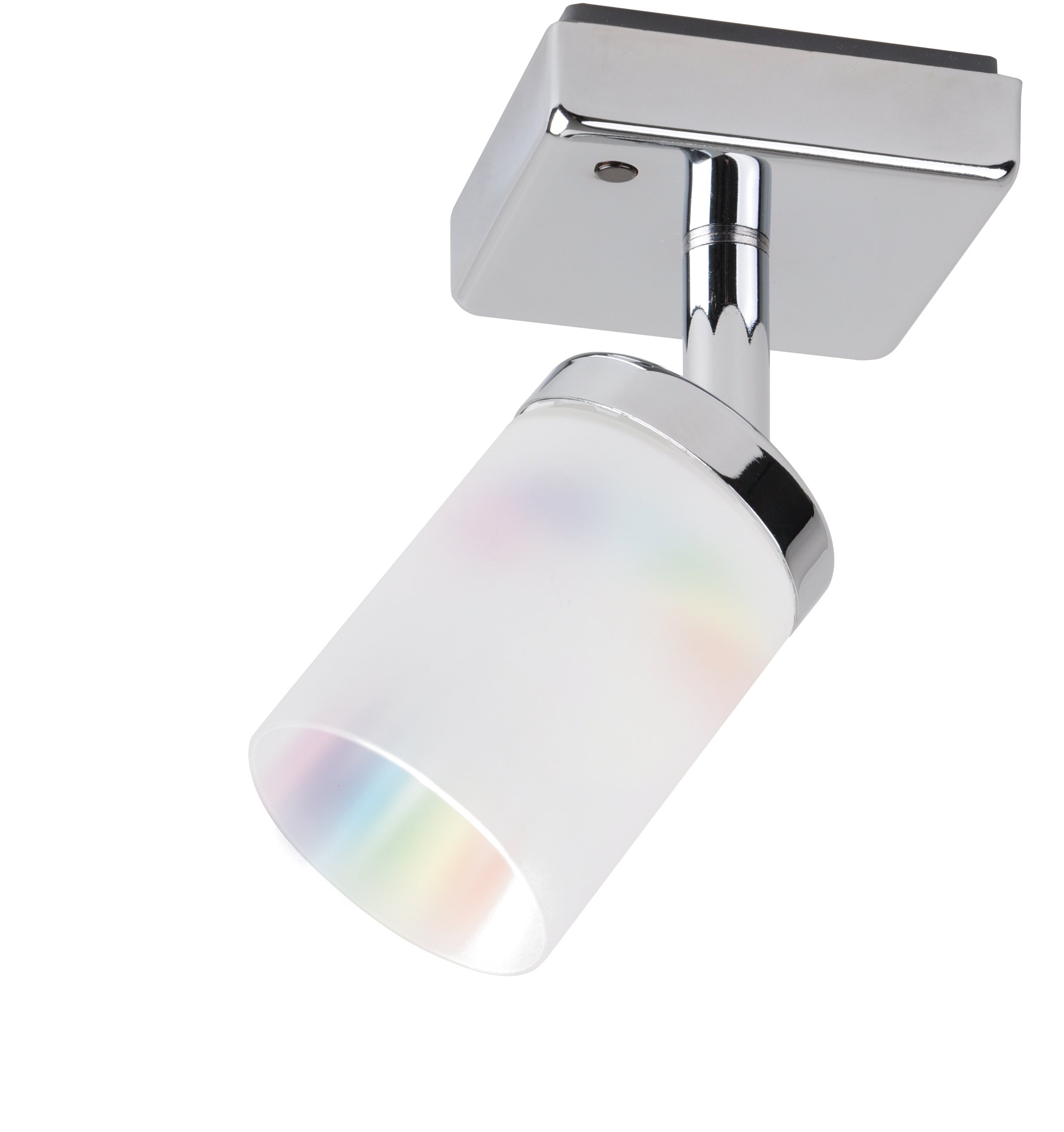 iDual Citrine 1-Light Round Lamp, Chrome, 6.4 W, 2700 k, 345 lm