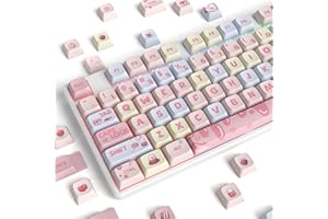 Ussixchare XDA Profile Keycaps 133 Keys PBT Keycaps Dye-Sublimation Custom Keycaps for Cherry Gateron MX Switches Mechanical 
