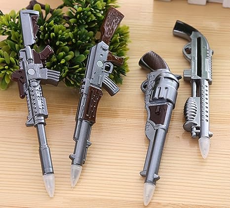 Glanzzeit 4 Stk. Gewehr Form Multifunktionaler Kugelschreiber mit Magneten Lustige Kühlschrankmagnete Set