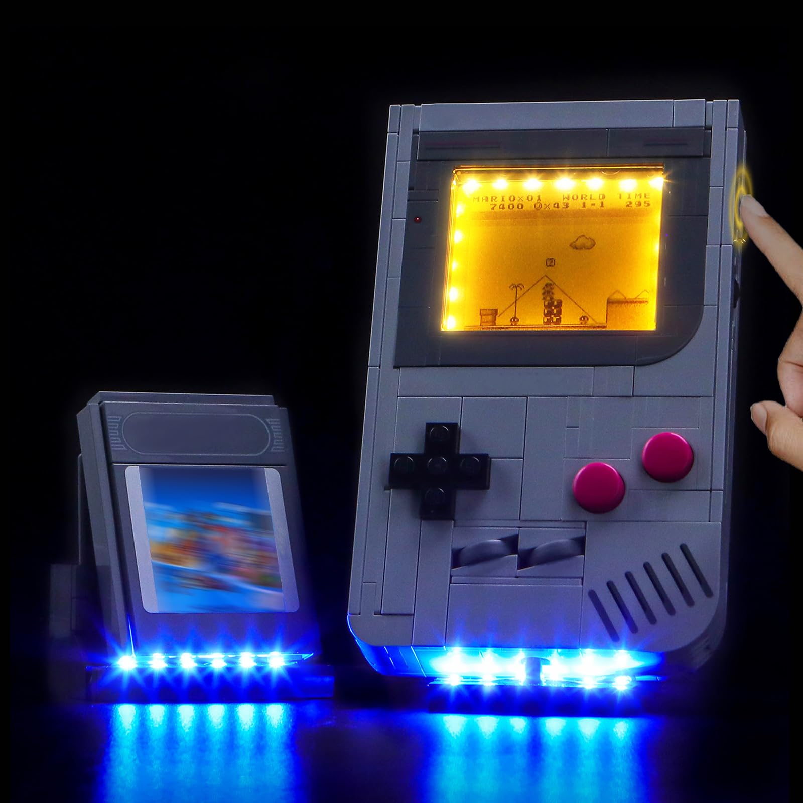 LocoLee Customized Led Light Set Compatible with Lego 72046 Game Boy Decoration Led Decoration Lighting Kit Compatible with Lego 72046 Building Blocks Model,Only Lights Set,No Model