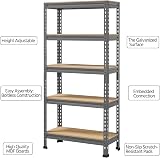 Yaheetech 2 Pack 5 Tier Heavy Duty Shelving 750kg Capacity 140x30x150cm view 6