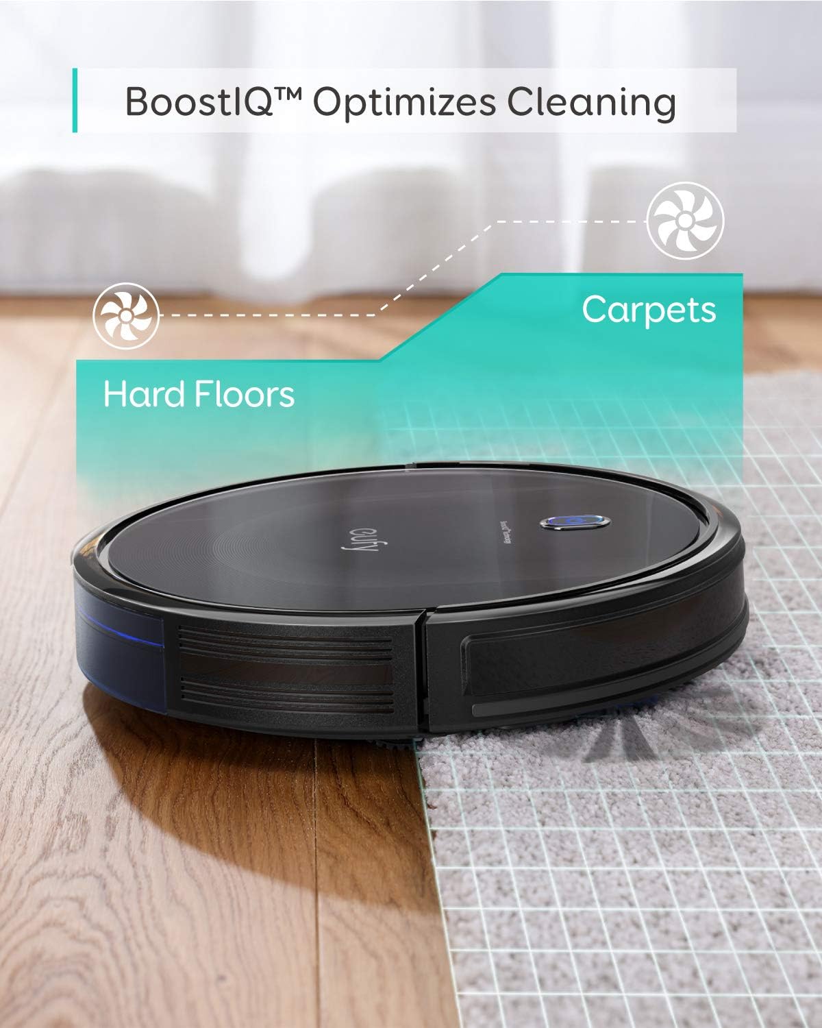 eufy by Anker, BoostIQ RoboVac 11S MAX, Robot Vacuum Cleaner, Super-Thin, 2000Pa Super-Strong Suction, Quiet, Self-Charging Robotic Vacuum Cleaner, Cleans Hard Floors to Medium-Pile Carpets, Black -