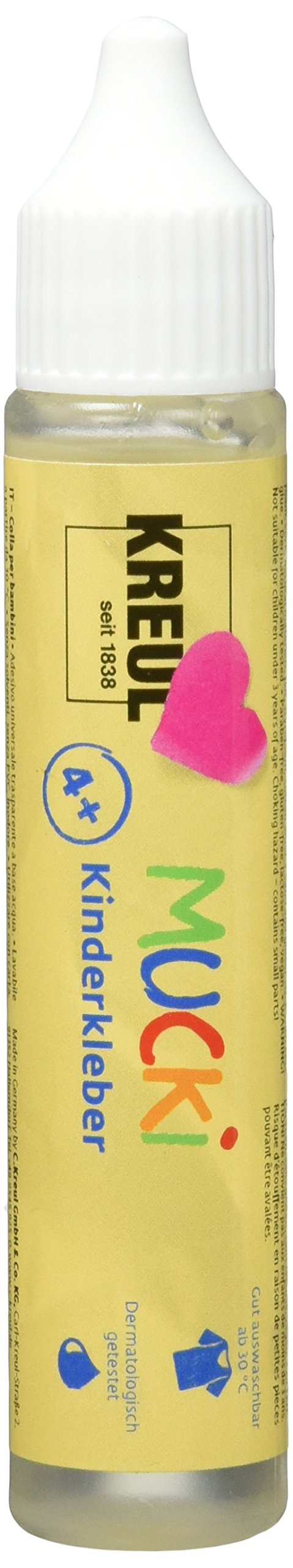 KREUL Mucki 24381 Children's Glue, 29 ml Pen, Water Soluble, Solvent-, PVC , Odourless, Universal, Paraben-, Gluten-, Lactose-free, Vegan, Washable, Transparent