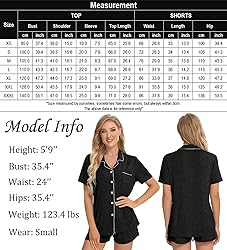 SWOMOG Womens Button Down Pajamas Set Short Sleeve